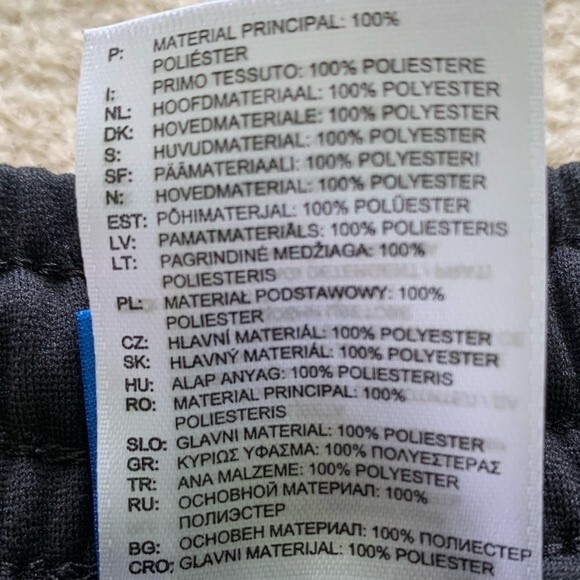 Adidas Superstar Elastic Drawstring Shorts 11-12Y Black White Zipper Pockets - Picture 4 of 6